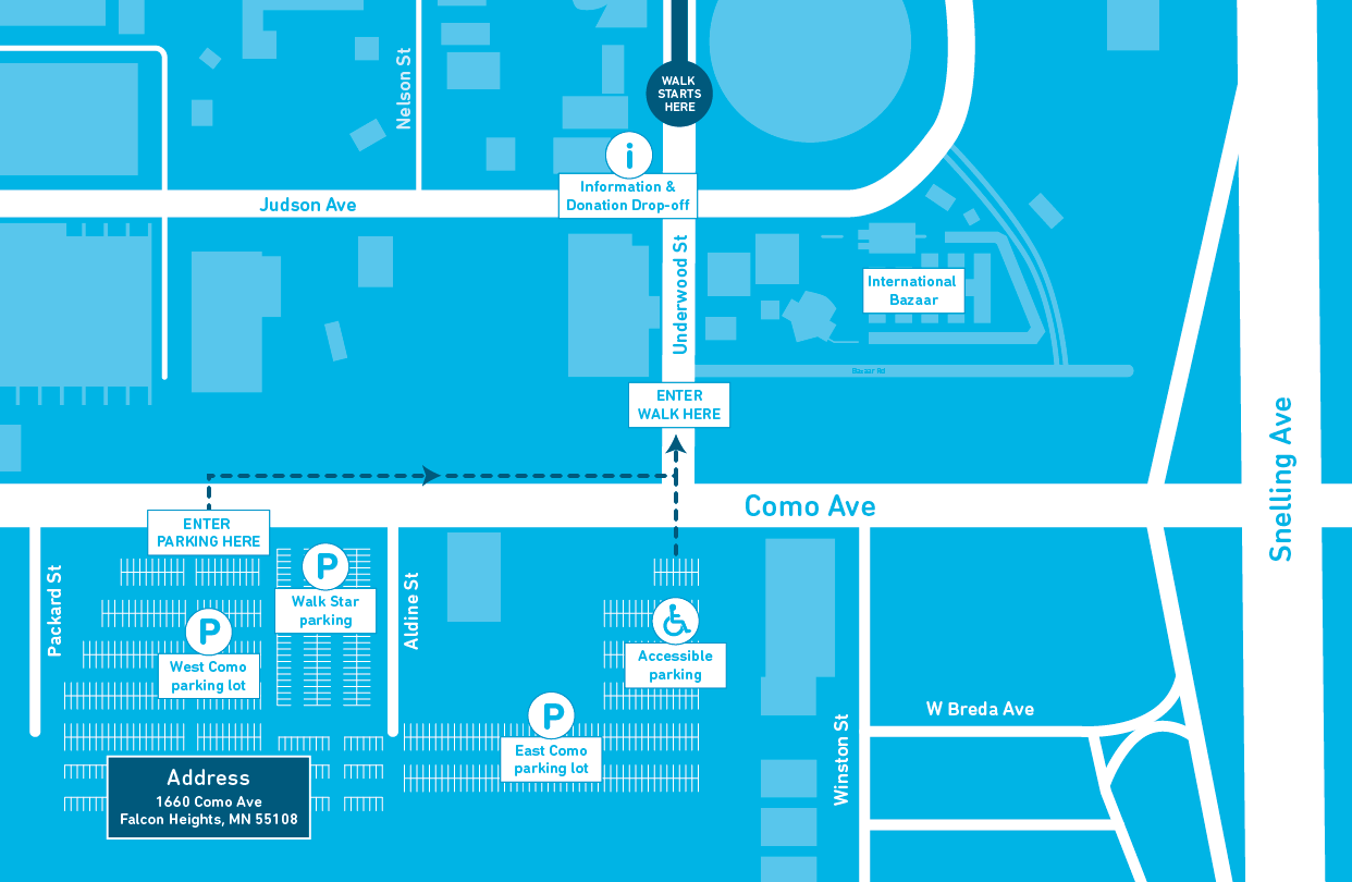 Walk for Animals 2023 parking map