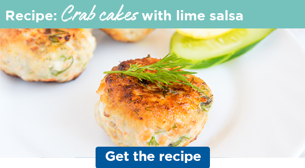 Recipe: Crab Cakes with Lime Salsa | Get the recipe
