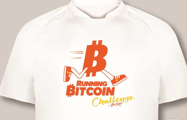 Running Bitcoin shirt front