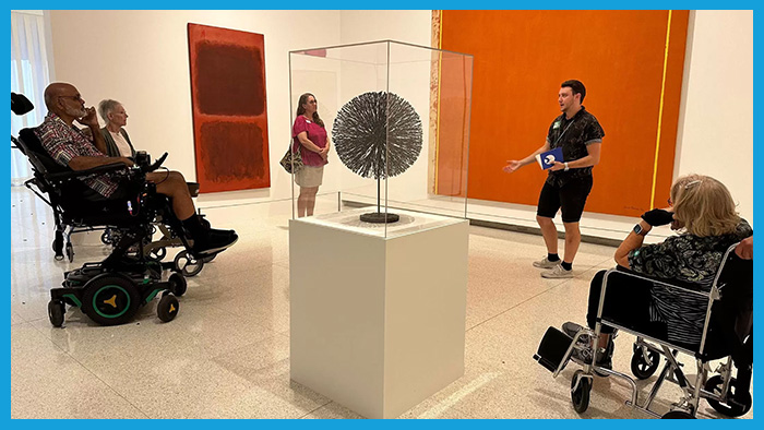 People with ALS in an art museum