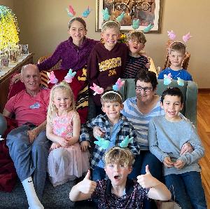 George and Susan with the grandkids