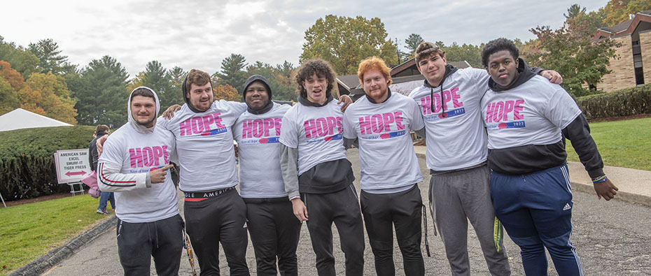 Group of men wearing Hope tshirts