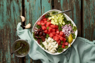 Watermelon Greek Salad