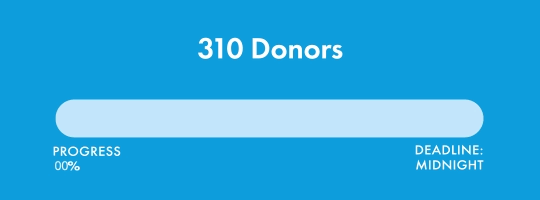GOAL: 310 DONORS.