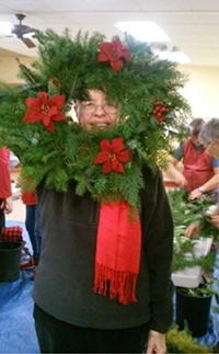 Betty Young at 2021 Wreath Making Workshop