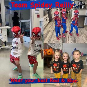 Team Spidey Reilly is out to help the kids with JM!  Kids like Maddie and Olivia!