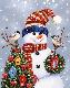 Christmas ecard - Snowman & tree