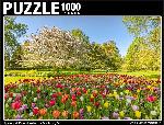 Michigan: An American Portrait Puzzle - Spring Tulips at Dow Gardens - $72.00