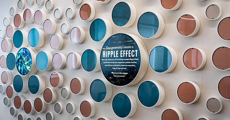 The Ripple Effect Display at Dana-Farber Cancer Institute