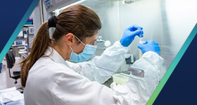 FH scientist at work in a lab setting