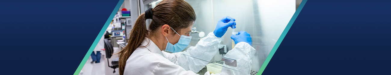 FH scientist at work in a lab setting