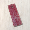 Flowered epoxy resin mezuzah cover in pink with white