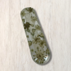 Clear epoxy resin mezuzah cover with white flowers