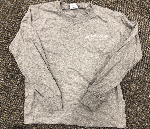 Click here for more information about Youth long sleeve cotton shirt Grey HA logo embroiled