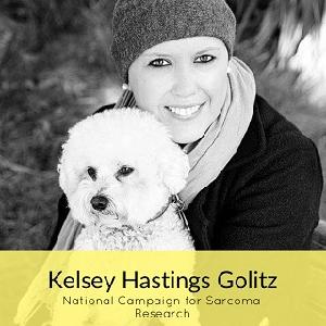 "Some might think that losing my hair again was the worst part of being re-diagnosed, but for me the worst part is being afraid that I am going to miss out on something either in going out with my friends, getting a promotion at work or going on a fun vacation."  Kelsey Hastings Golitz, Ewings Sarcoma Fighter until her passing in August of 2014