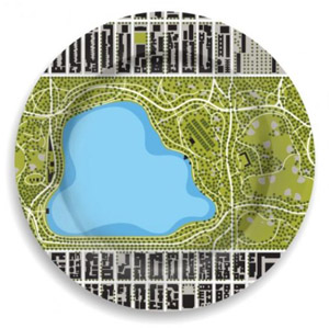 central park reservoir garden plate