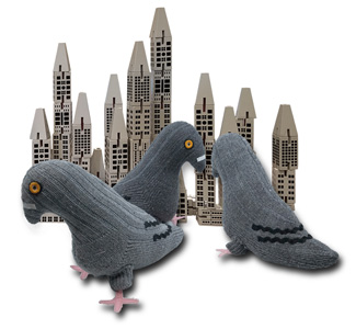 pigeons and skyline
