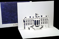 white house origami card