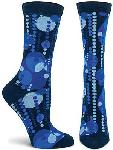 Click here for more information about Frank Lloyd Wright Midway Gardens Mural Navy Women's Socks