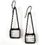 Click here for more information about A-Frame Rippled Stained Glass Earrings