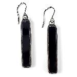 Click here for more information about Long Black Stained Glass Earrings 