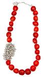 Click here for more information about Exotic Rain Passion Red Huayruro Necklace