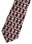 Click here for more information about National Building Museum Windows Tie - Burgundy