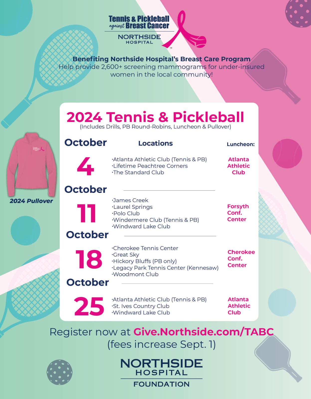 2024 Tennis &amp; Pickleball Against Breast Cancer