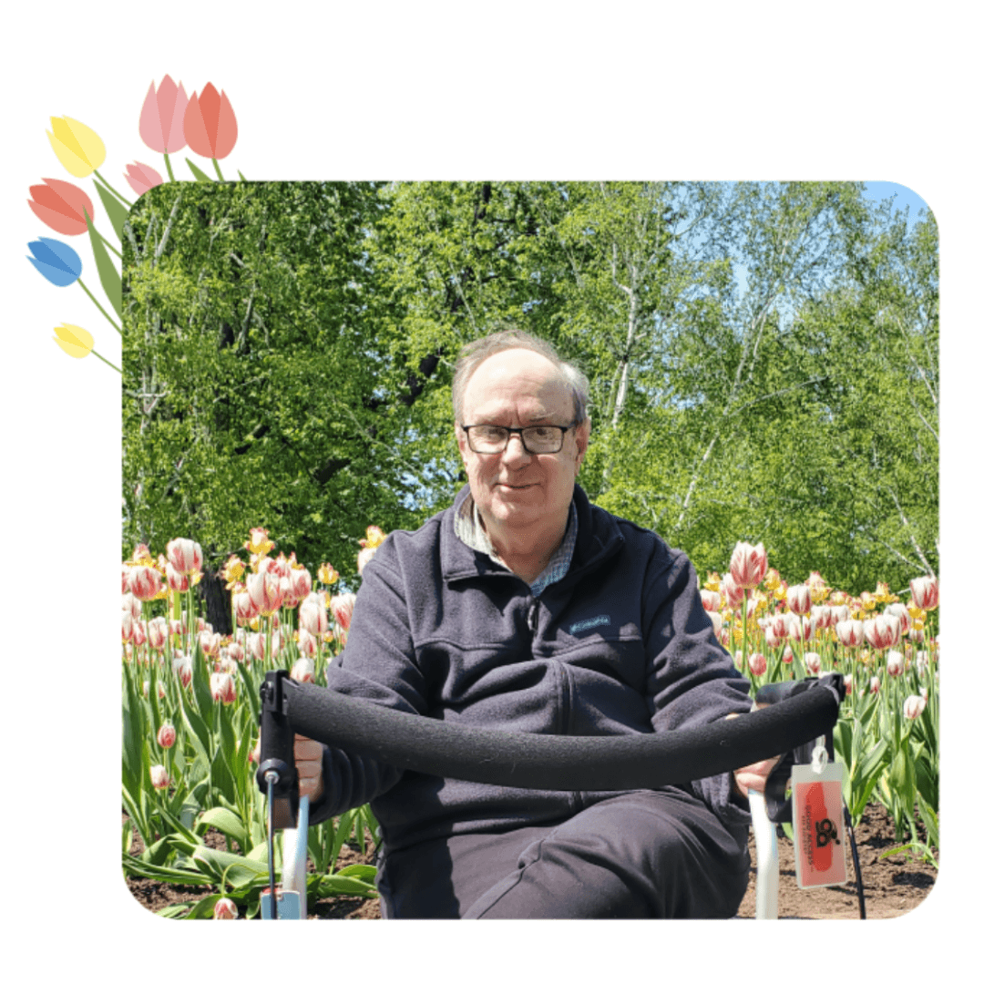 Richard with tulips2