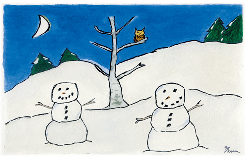 Winter Friends holiday card