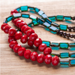 Click here for more information about Windowpane Bead Necklace 