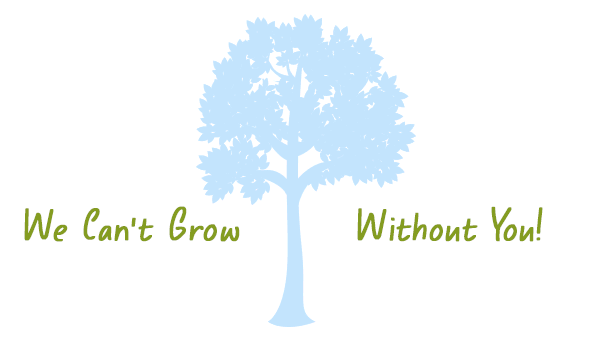 Image that says we can't grow without you