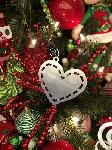 Le Bonheur Heart  Metal Christmas Ornament