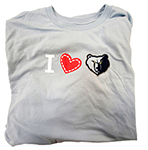 Click here for more information about Light Blue I Heart Grizzlies T-shirt