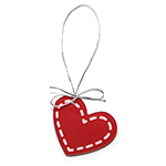 Stitched Heart Christmas Ornament