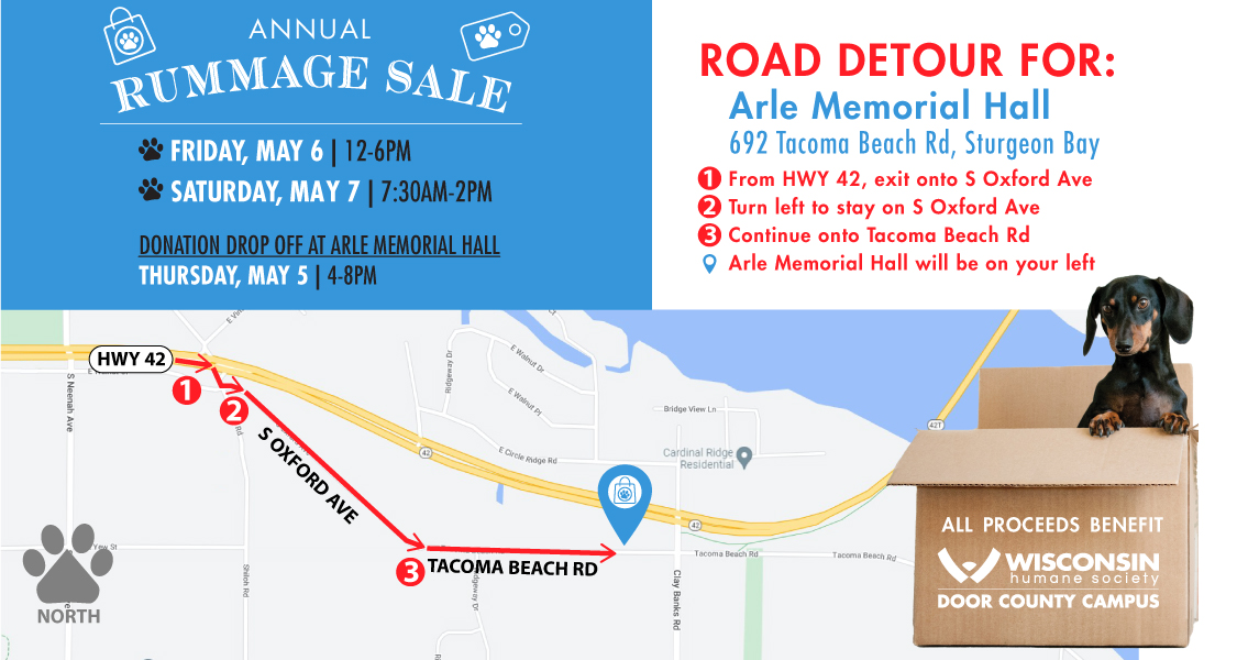 Rummage Sale Detour Map