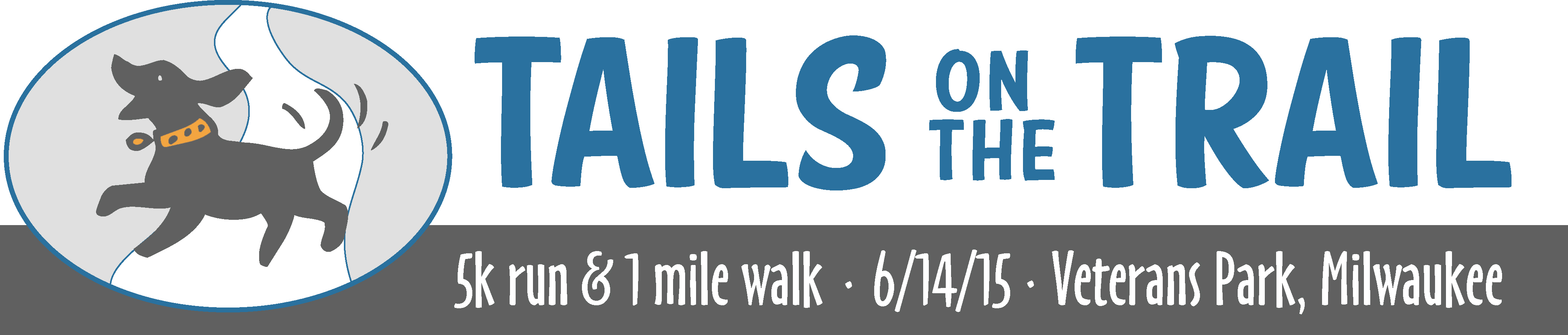 2015 Tails on the Trail Logo- orange collar
